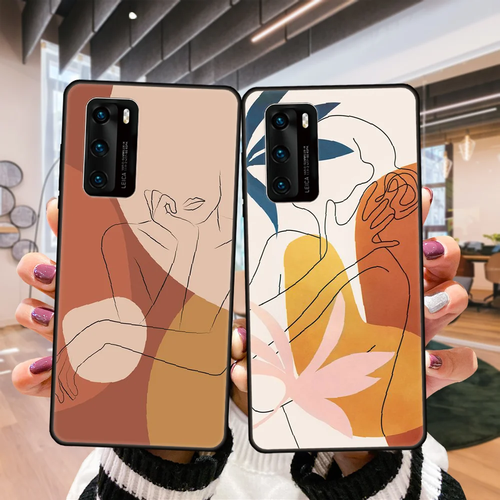 Чехол для телефона Huawei P40 P30 P20 P10 Lite P Smart Z Pro черный чехол роскошный Премиум