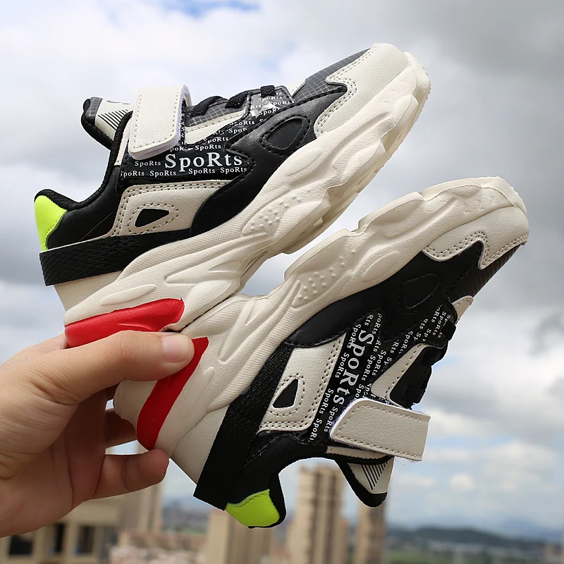 Зимние кроссовки детская обувь для мальчиков спортивная больших детей бега на