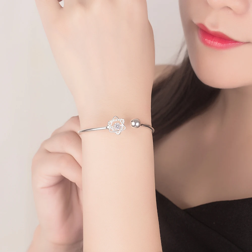 Новые бусины из стерлингового серебра 925 шесть браслеты со звездами и для женщин