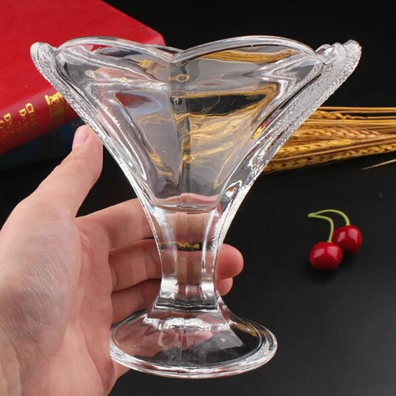 Стеклянная чашка для мороженого без свинца десерта бритого льда специальная