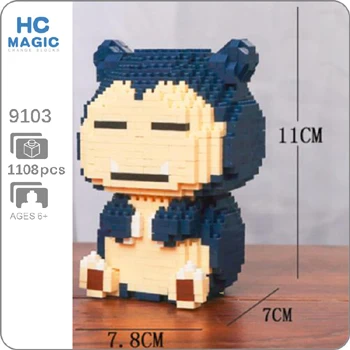 Sit Snorlax Карманный Монстр Пикачу Venusaur Blastoise мини строительство алмаз маленькие блоки игрушка Charizard Gyarados Snorlax Jigglypuff без коробки - Цвет: Sit Snorlax