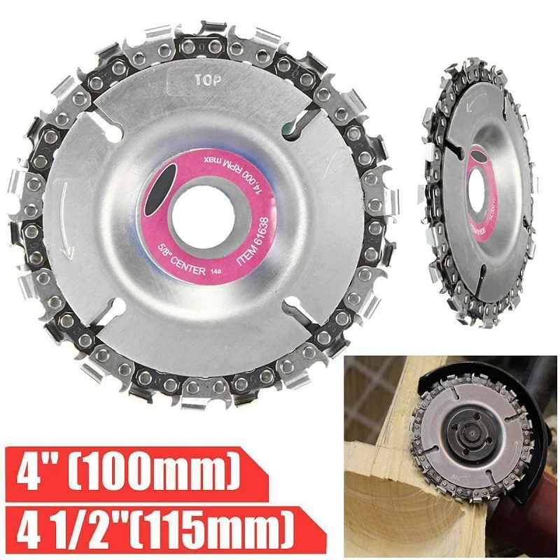 4 дюйма угловый шлифовальник диск 22 зуб цепная пила по дереву Culpting древесины