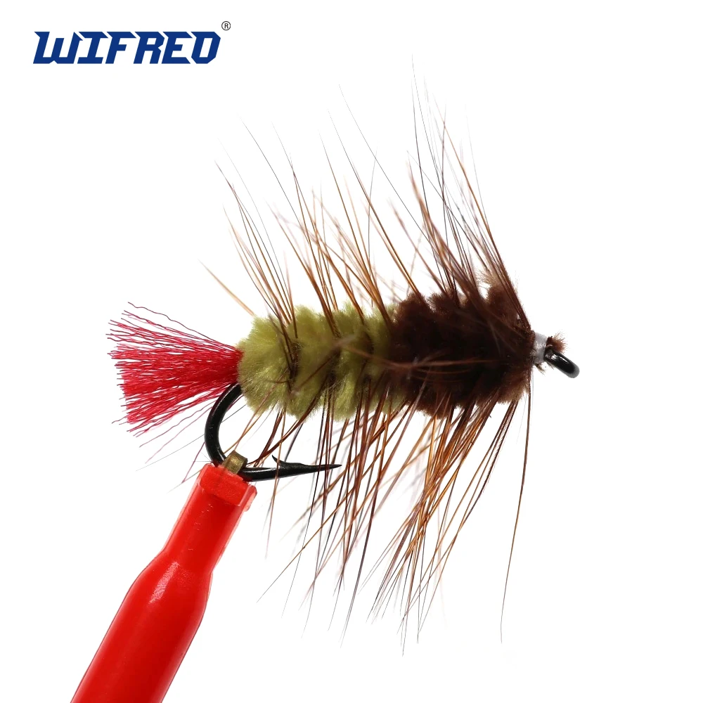 Wifreo 6 шт. #10 шерстяной червь Нимфа мушки приманка для ловли форели искусственная