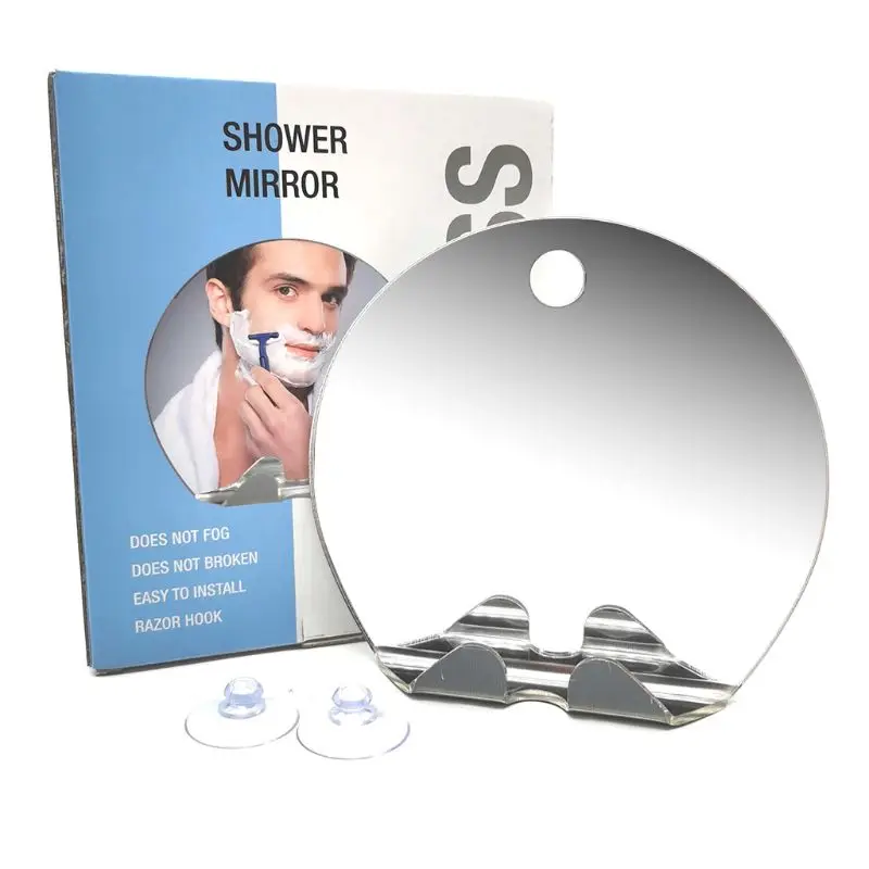 

Portable Bathroom Shower Fog Free Travel Mirror Washroom Shaving Mirrors E65F