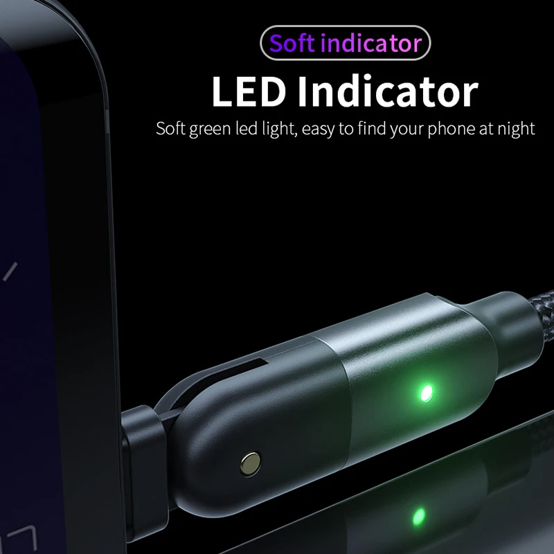 Локоть кабель для зарядки 180 градусов вращающийся мобильный телефон кабели
