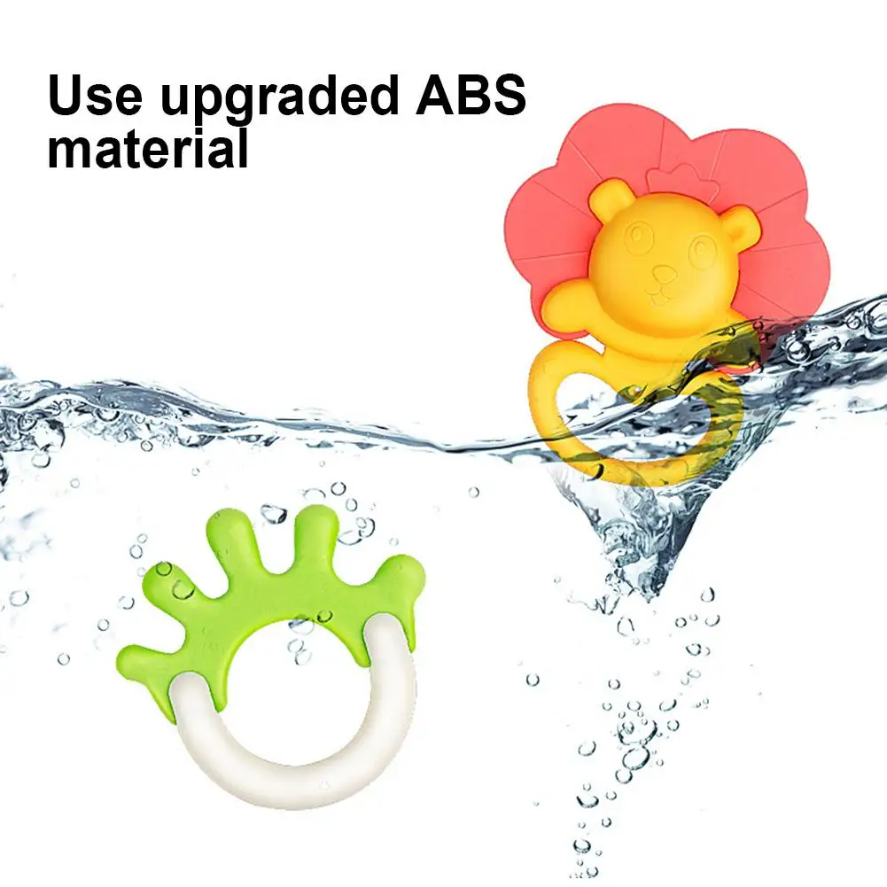 8/12Pcs Candy Color Animal Fruit Baby Hand Grip Rattle Newborns Baby Teether Development Toy