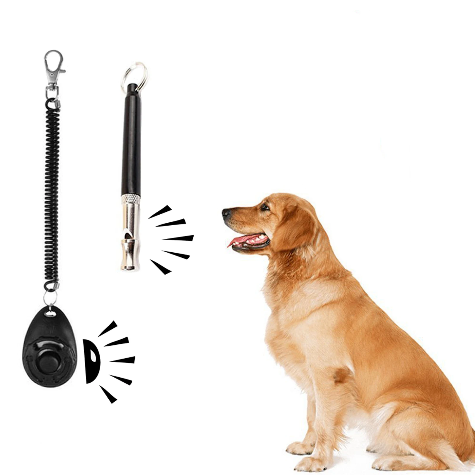 

Pet Training Clicker Dog Whistle Ultrasonic Anti-Lost Device Wrist Strap Durable Lightweight Easy Cats Puppy Birds Horses