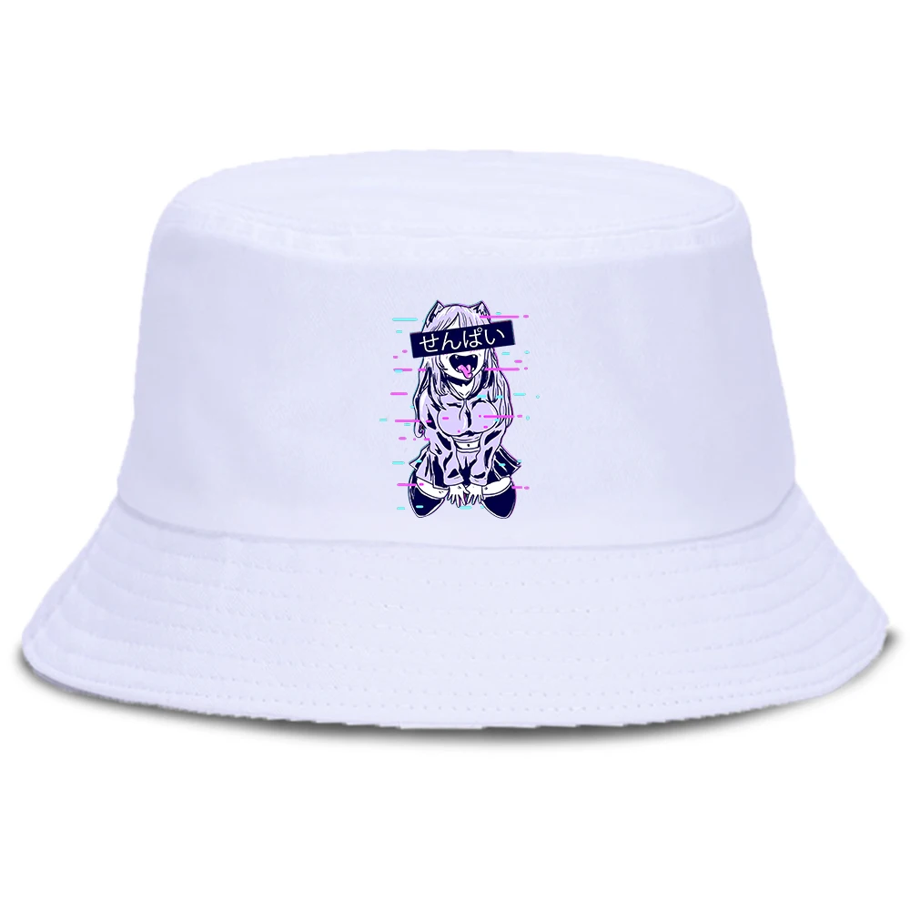 

Anime Manga Hats For Women Hip Hop Sunscreen Kawaii Japanese Mzumo Bucket Hats For Men Graphic Sunbonnet Summer Unisex Cap