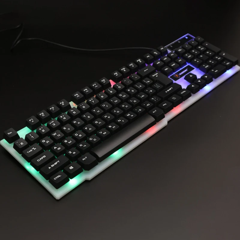 Russian Keyboard  RGB Keyboard Laptop Accessories PC Gamming Computer Accessories 104 Keys for Gamer for Laptop Notebook Wired