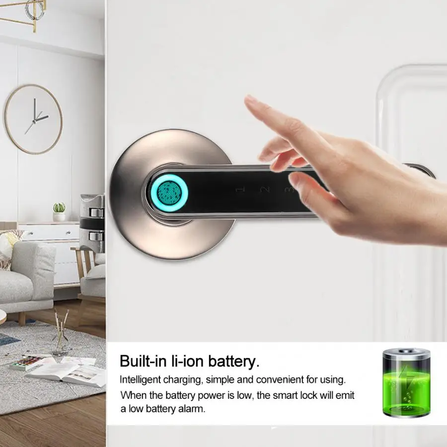 Умный дверной замок биометрический с дактилоскопическим сенсором и управлением