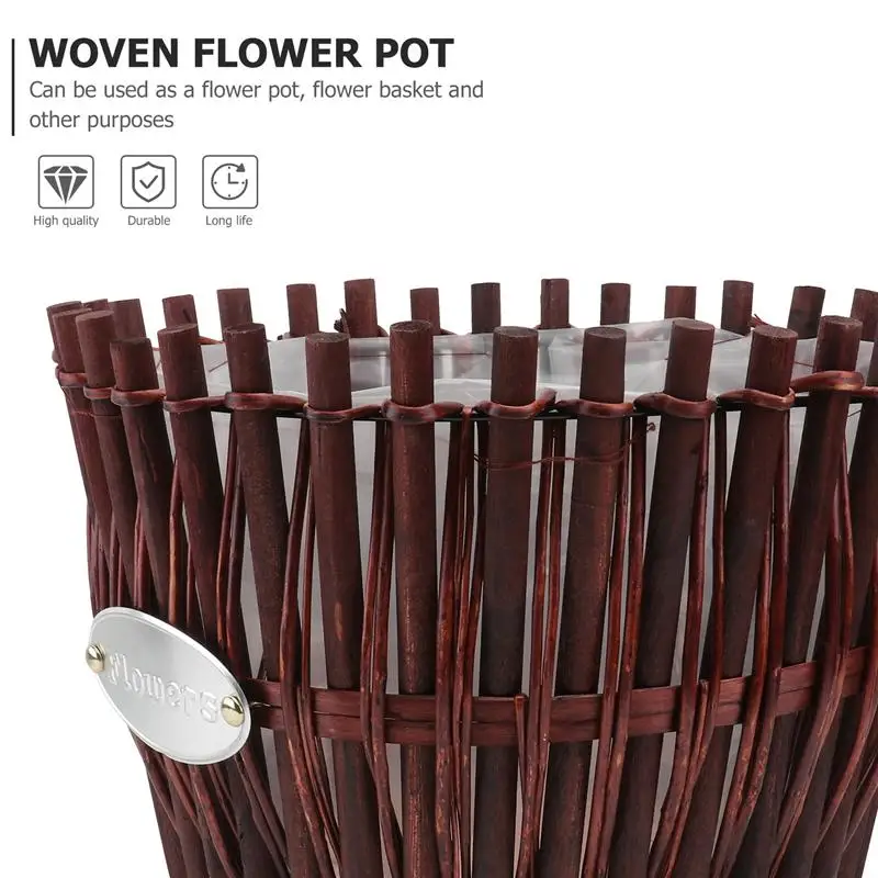 

1PC Creative Woven Flowerpot Flower Arrangement Basket Rattan Woven Flower Pot