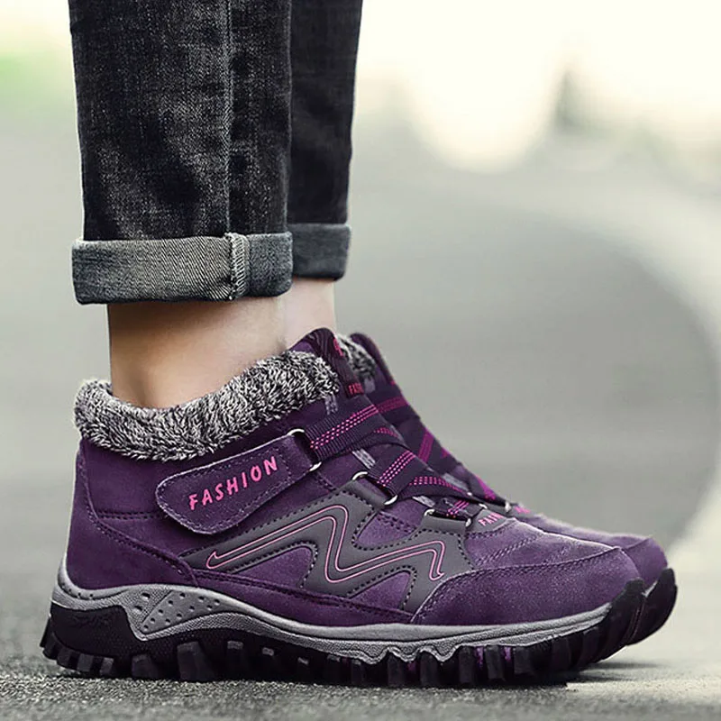 Новая женская обувь женские ботинки без застежки теплые плюшевые зимние зимняя