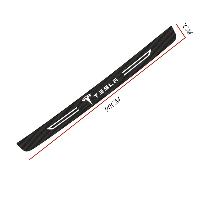 

Car trunk carbon fiber protection sticker car rear bumper protection sticker For tesla model 3 model X model S model Y