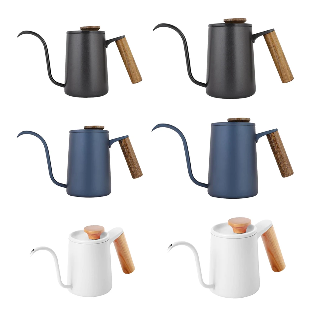 

Чайник с длинным носиком из нержавеющей стали 304, кофейник с крышкой для кофеварки