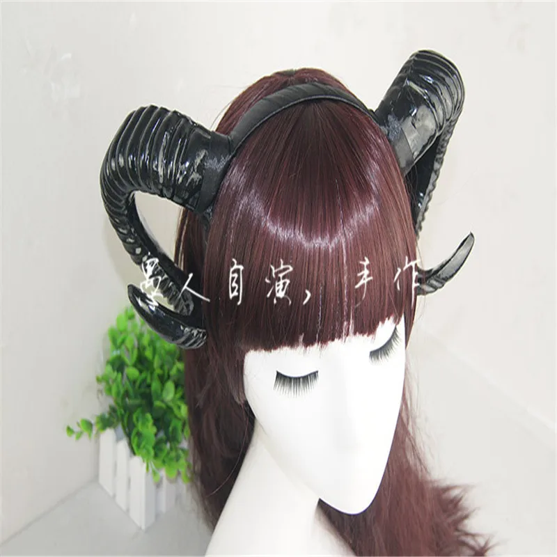 2021: бараний рог головная повязка завязка для волос аксессуар демон зла