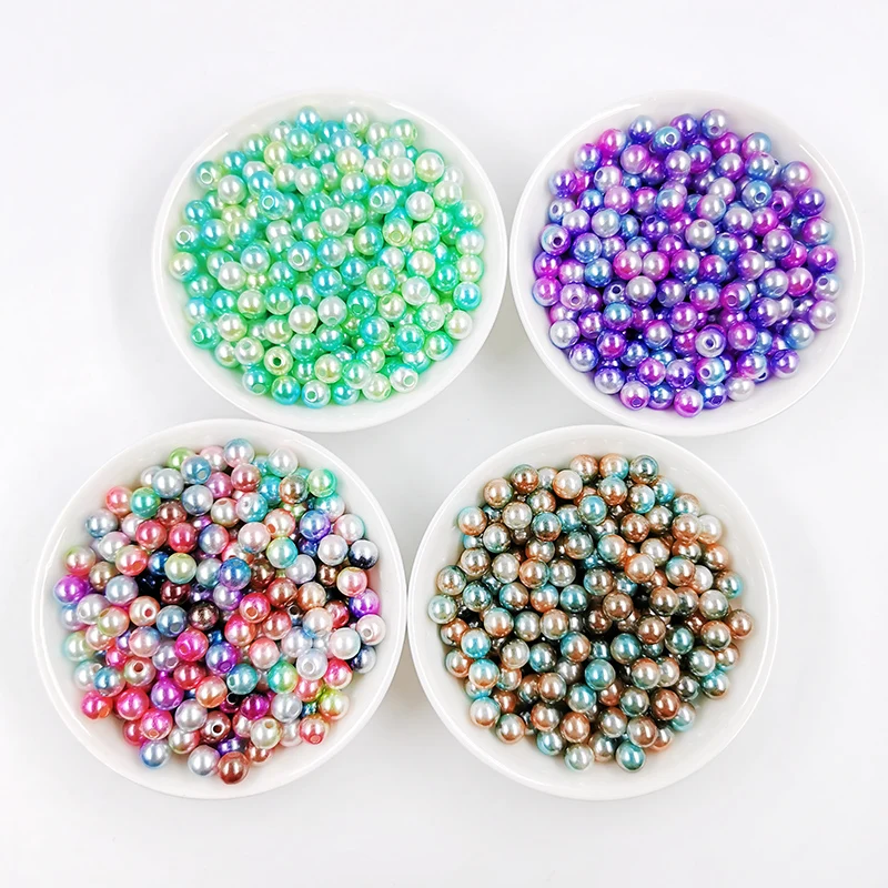 Бусины из АБС-пластика 6 мм с имитацией жемчуга разные цвета 200 шт./лот | Дом и сад