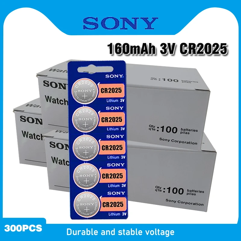 

300 шт., литиевая батарея SONY CR2025 CR 2025 ECR2025 DL2025 BR2025 2025 KCR2025 L12 3 в