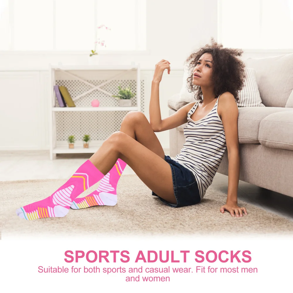 

1 Pair Wear-resistant Breathable Ankle Support Socks Mid-calf Socks for Sports
