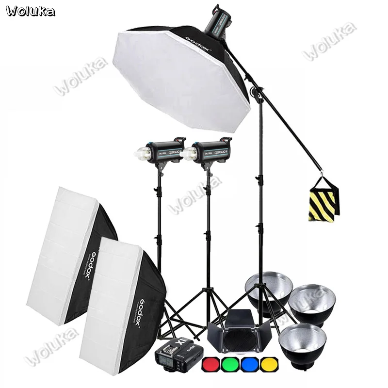 3x Godox QS400II / QS600II QS800II QS1200II 2.4G Беспроводной передатчик X1T Studio Стробоскопический