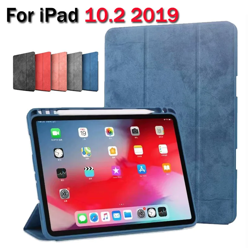 Флип чехол для iPad 10 2 2019 A2200 A2233 A2198 футляр из искусственной кожи противоударный с