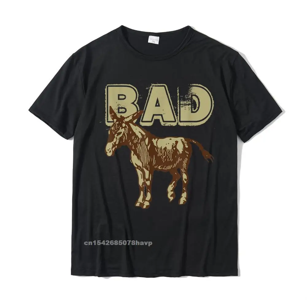 Bad Ass Funny Donkey Funny T-Shirt Plain Men Top T-Shirts Cotton Tees Slim Fit Camisa Sweashirt