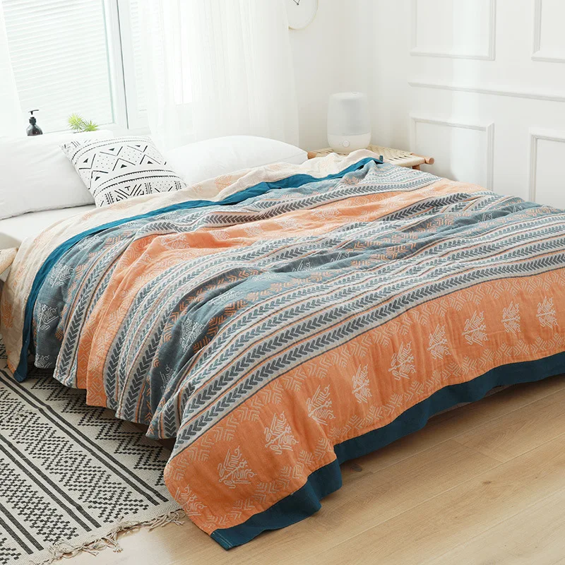 

Cotton Nordic Blankets For Beds Bedroom Large Wave Soft Boho Bed Throw Cover Bedspread Summer Sofa Blanket For Double Bed
