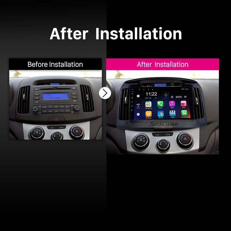 Seicane 9 ''Android 10 0 API 29 для 2011 2012 2013 2014 2015 2016 Hyundai Elantra автомобильное радио GPS