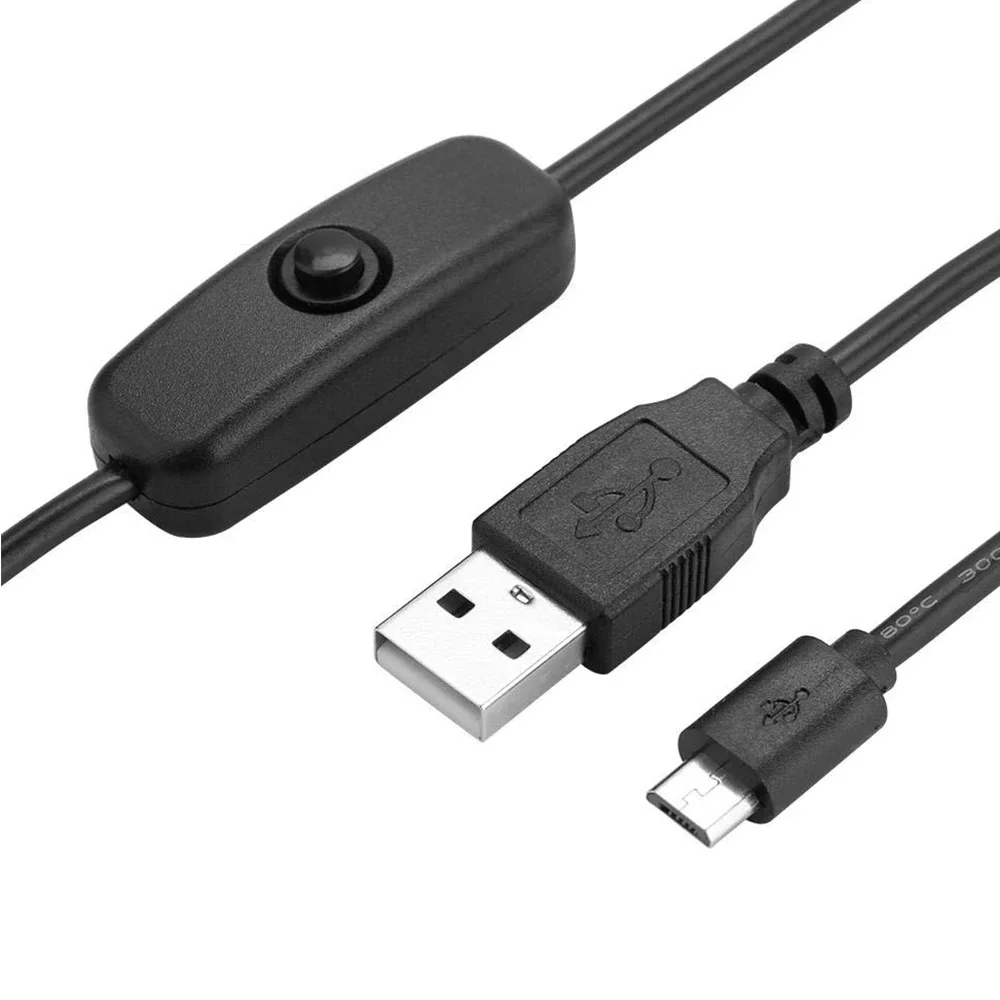 USB-кабель для Raspberry Pi 3 5 В а с выключателем кабель Micro USB зарядное устройство