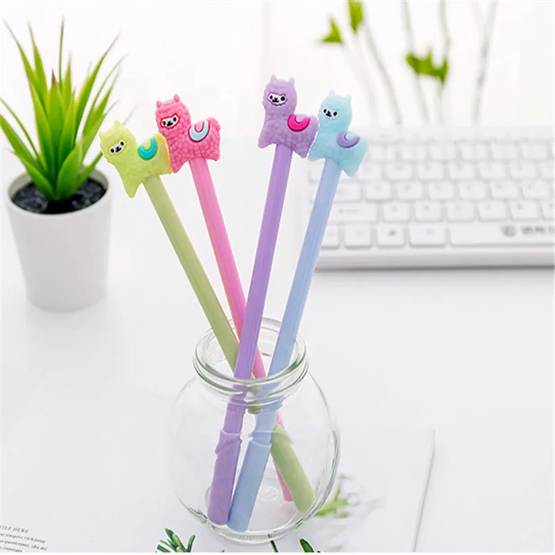 Креативные милые Альпака гелевая ручка подпись школьные канцелярские