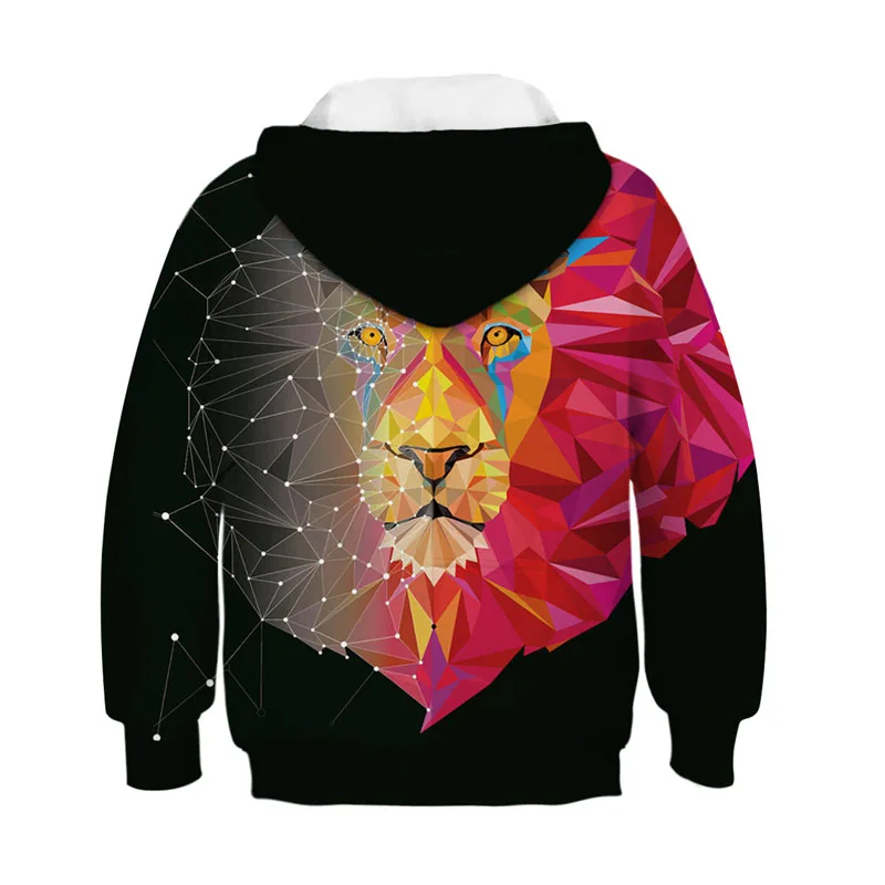Толстовки с 3D принтом пейсли Молния Волк Лев толстовки осень зима тонкие