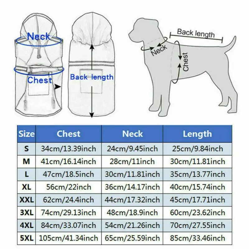 Pet Dog Raincoat Waterproof Hooded Jacket Fashion Big Reflective Strip For Dogs Clothes |