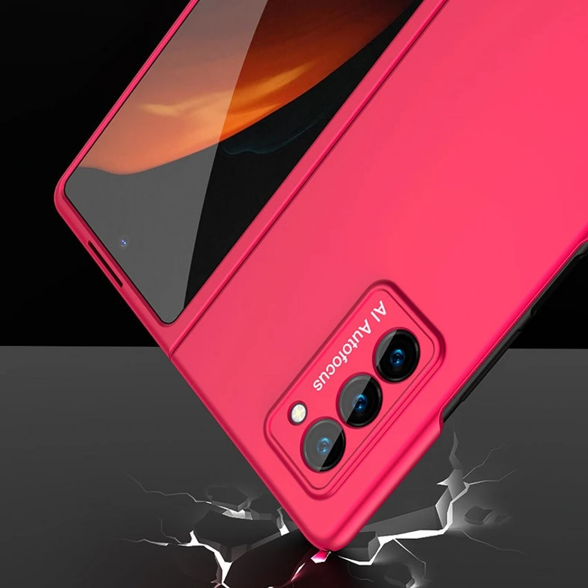 Ultra Thin Case For Samsung Galaxy Z Fold 3 2 5G Luxury Slim Hard PC Shell Cases for Galaxy Fold3 Front & Back Fold Full Cover