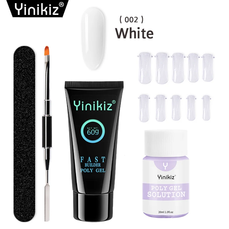 S17002 Yinikiz 60 г акриловый клей для наращивания роста полигель 6 цветов Камуфляжный гель УФ-лак для ногтей - Цвет: S17002