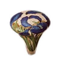 milangirl unisex punk style blue flower ring jewelry retro arabic unisex finger ring