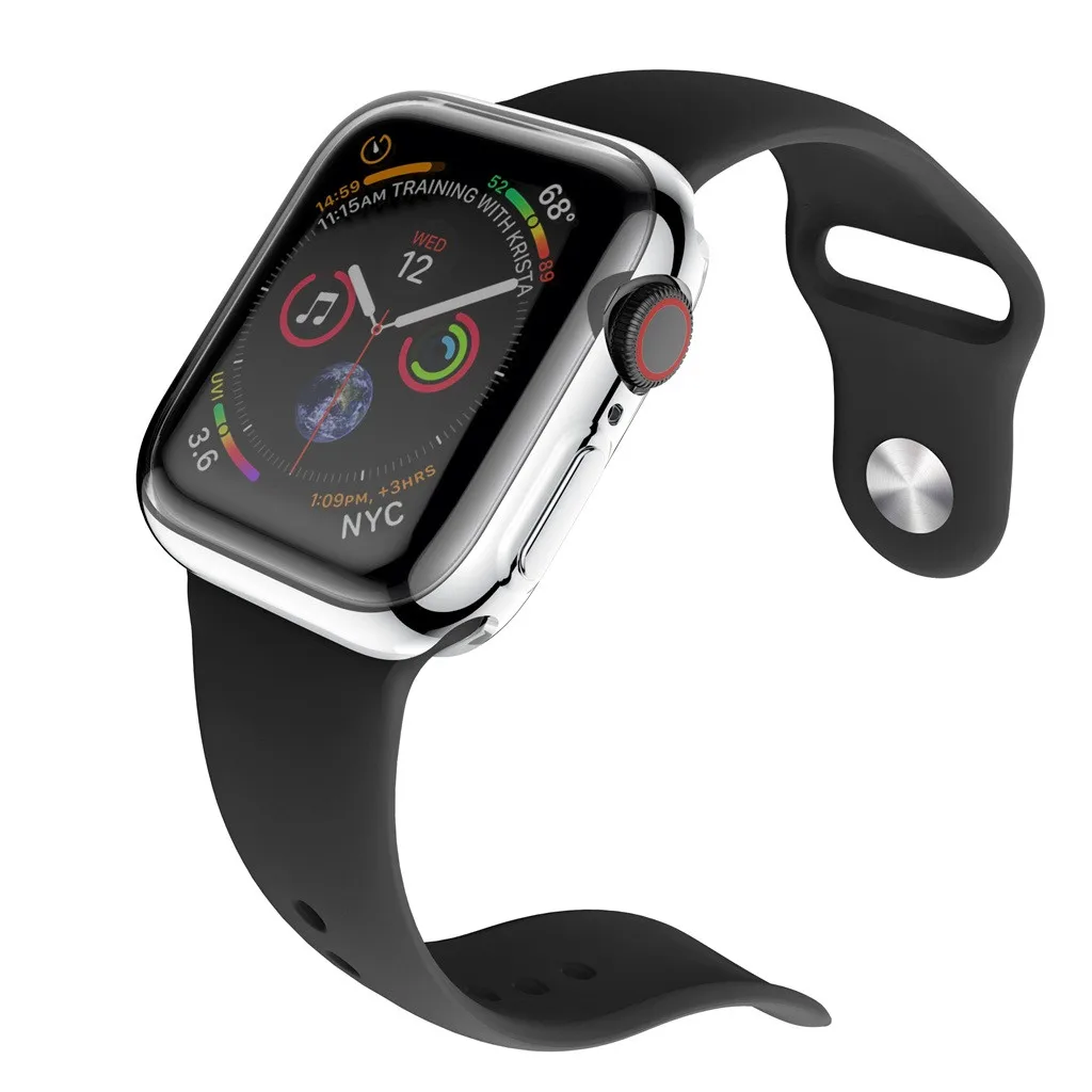 

HIPERDEAL(HIPERDEAL) Smart accessories 2PC Electroplate TPU Screen Protector Case Cover 2020 IOS For Apple Watch Serie 4 44mm