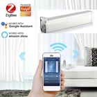 Электрический мотор для штор Tuya ZigBee, автоматический двигатель для штор с Wi-Fi, таймером, дистанционным управлением через приложение, работает с Alexa Google Home