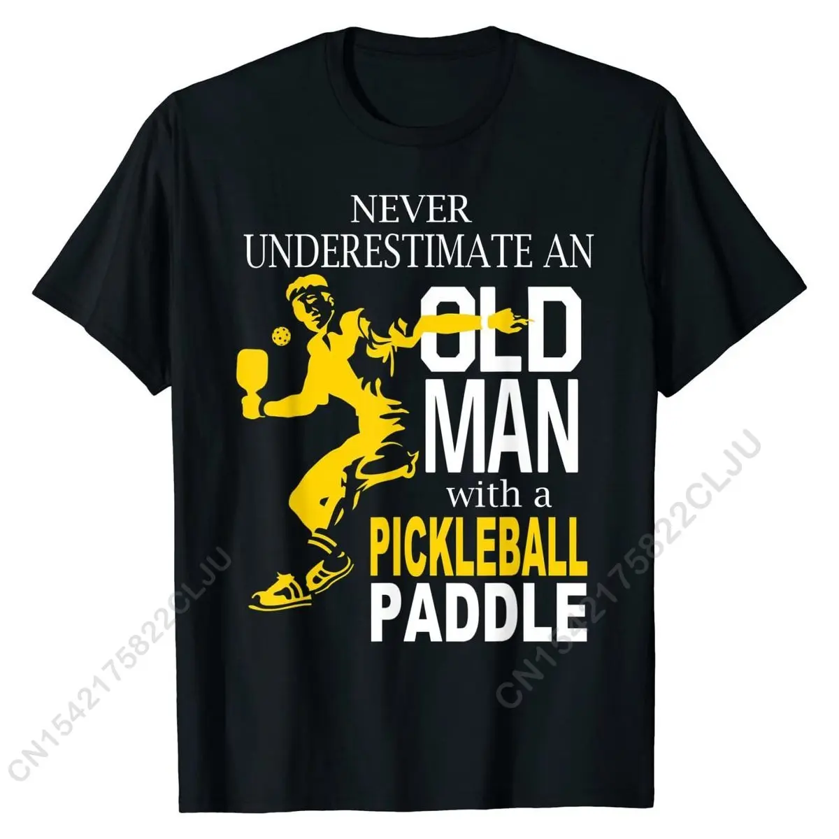 Nunca subscriba a Old Man con Pickleball Paddle, camiseta Popular para hombres, camisetas de algodón, Tops, camisa, grupo