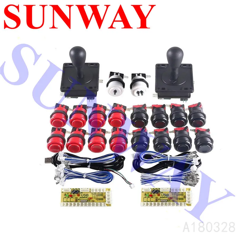 Набор для аркадных игр JAMMA 60 в 1 2 джойстика HAPP 4/8 way и 14 американских кнопок MAME