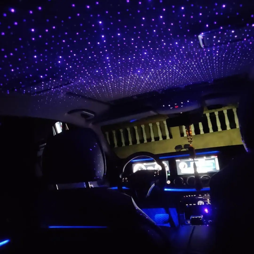 

Starry Light Car Interior Mini LED Star Laser Atmosphere Ambient Projector Lights USB Auto Decoration Roof Sky Night Galaxy Lamp