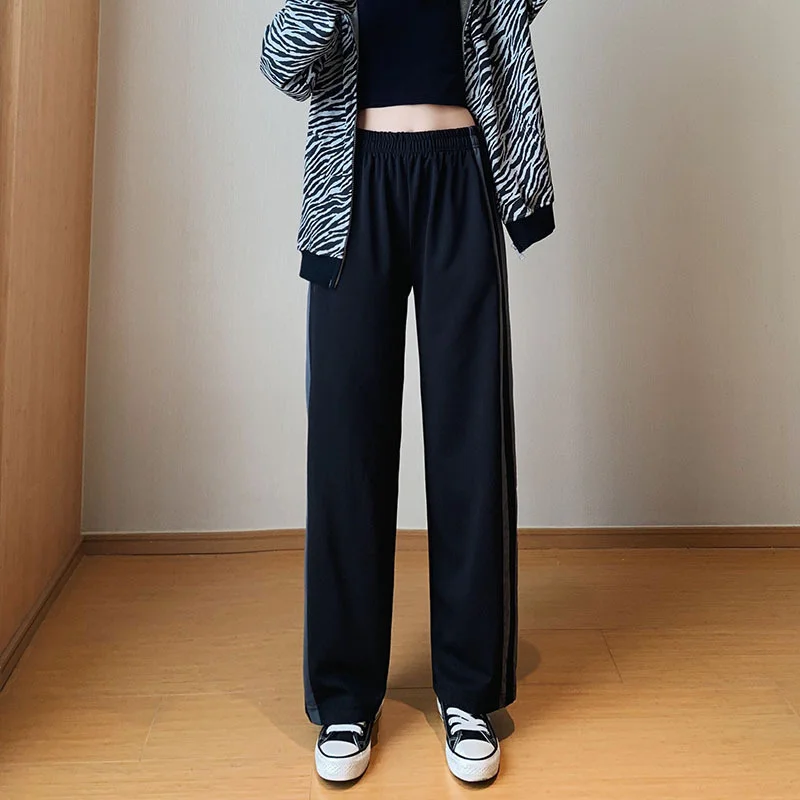 

2021 Loose plus Size High Waist Straight Pants Rac