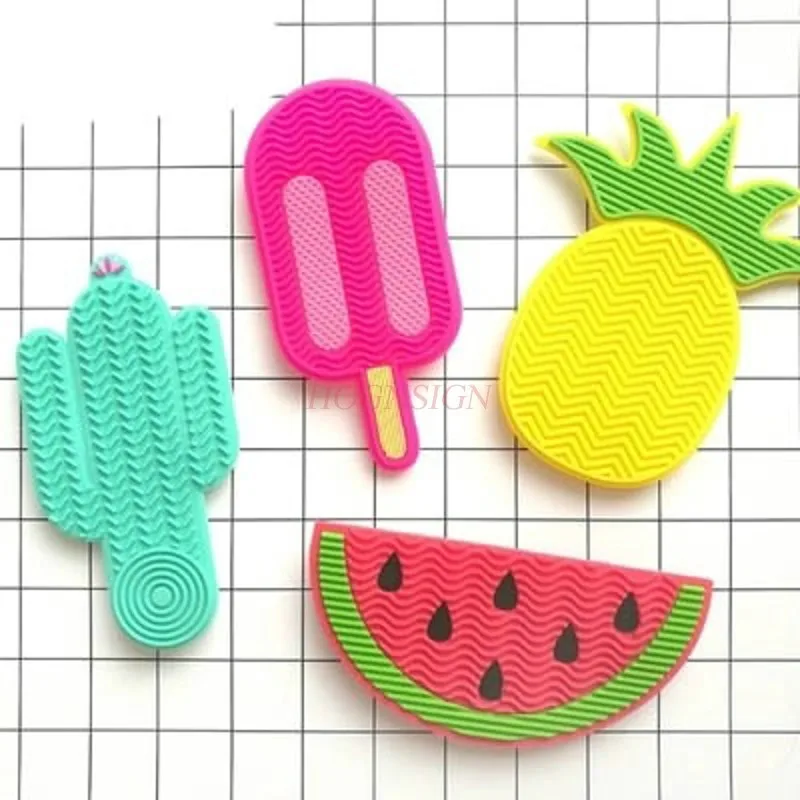 Инструменты щетка летняя Веселая фруктовая силиконовая скраб подушка кисти для