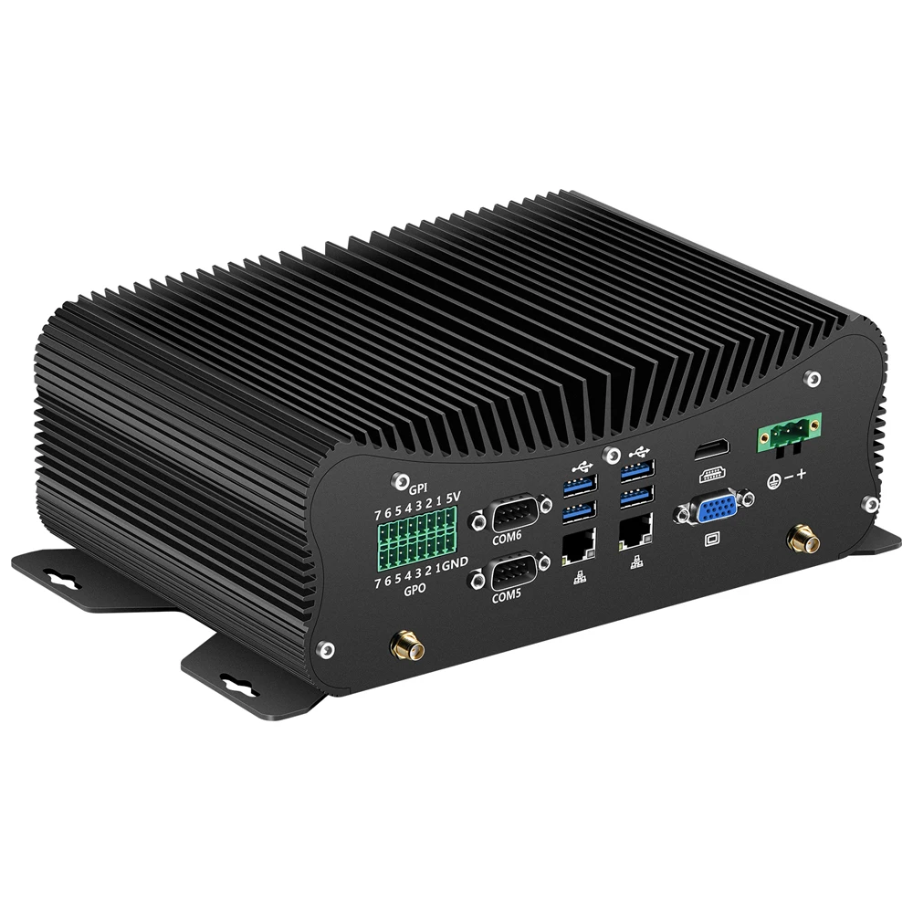 Мини-ПК без вентилятора Intel Core i5 8365U Windows 10 DDR4 2 * LAN RS232 RS422 RS485 GPIO LPT PS/2 HDMI VGA 6 USB Wi-Fi 3G/4G