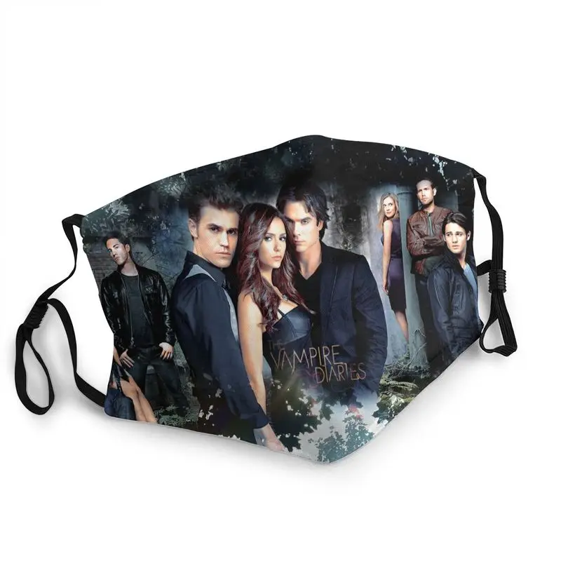 

The Vampire Diaries Breathable Face Mask Men Women Horror Movie Poster Mask Anti Dust Protection Cover Respirator Mouth Muffle