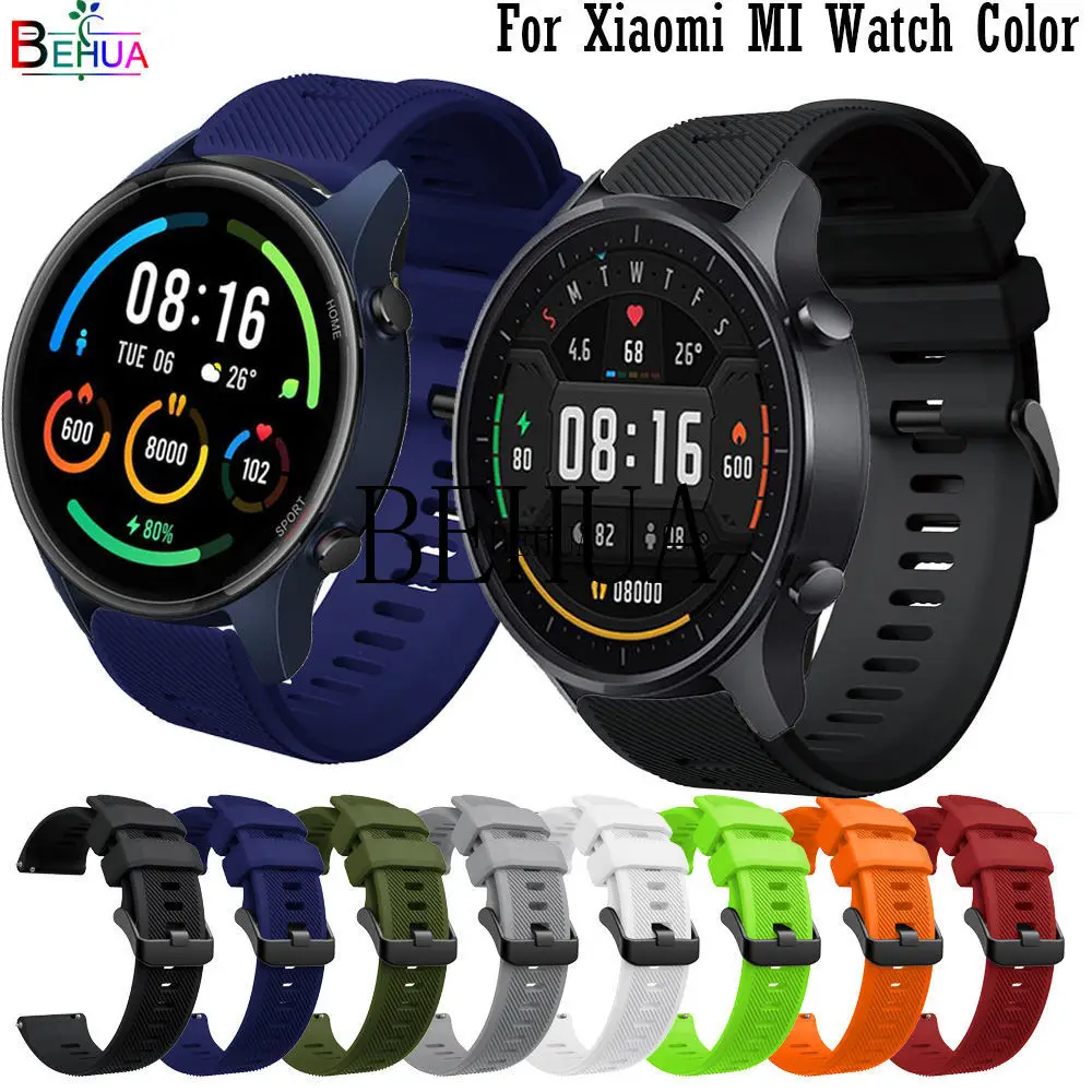 

Ремешок силиконовый для Xiaomi MI Watch, Модный Цветной спортивный браслет для смарт-часов Realme Watch S, 22 мм