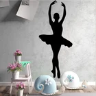 Красивые танцующие девушки Наклейки на стены из ПВХ домашний декор для девочек Наклейки на стены балетные водонепроницаемые обои