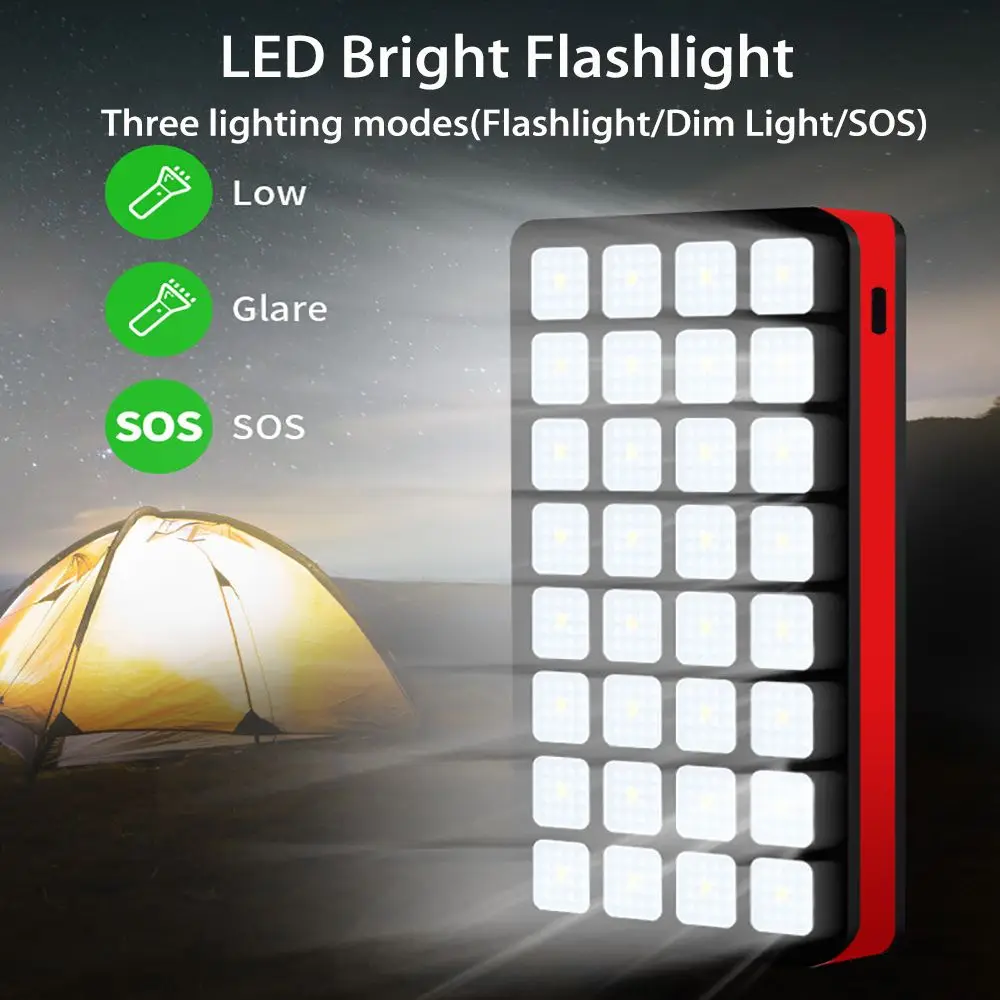 Billig PINZHENG 30000mAh Solar Power Bank Wasserdicht Vier USB Ausgang LED Taschenlampe Leichter Externe Batterie Für IPhone Xiaomi Samsung