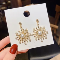 wholesale silver plated pearl stud earrings for women eardrop earring jewelry gift