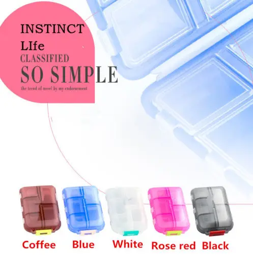 Двойной хранения Чехол Контейнер таблетки диспенсер для таблеток Еженедельные