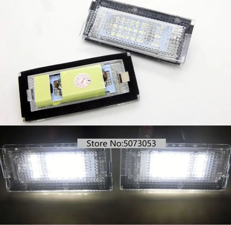 Прямая замена Canbus 18LED Освещение номерного знака Лампа для освещения Белый BMW E46