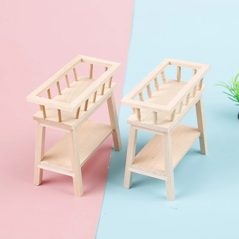 

1:12 Dollhouse Wood Shelf Flower Stand Mini Doll House Furniture Model Simulation Furniture Accessories 1Pc